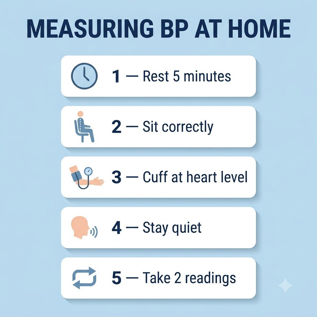 How to measure blood pressure correctly at home