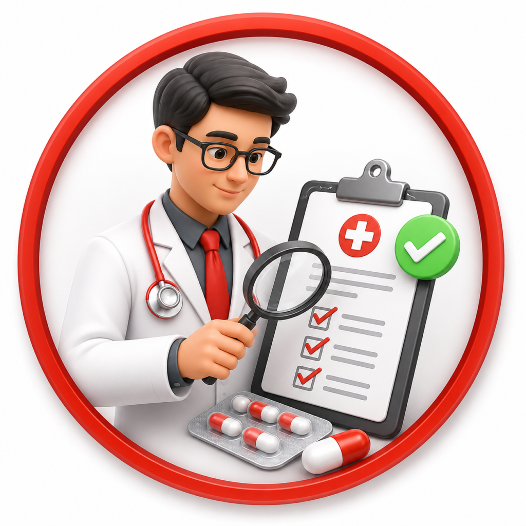 Old Home Pharmacist reviewing medicine availability and discounts