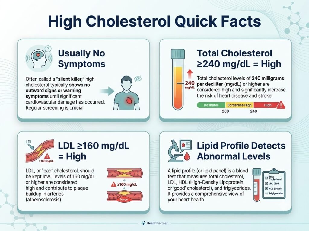 High cholesterol quick facts including LDL HDL and triglycerides